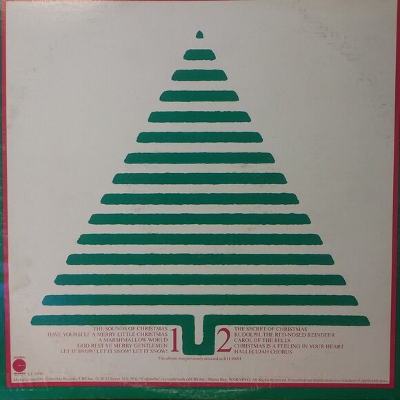 Vintage Vinyl Record Johnny Mathis - Christmas With Johnny 1971 KH 30684 - Picture 2 of 4